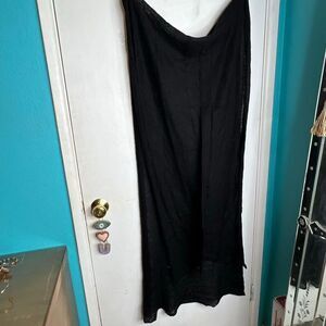 Chaska Hill made in Peru alpaca blend black scarf